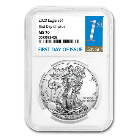 2020 $1 American Silver Eagle MS70 NGC - First Day of Issue