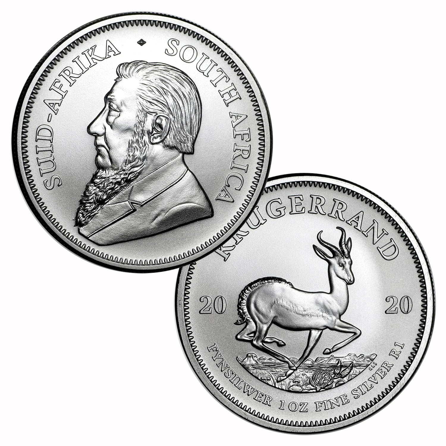 2020 South Africa .999 Silver Krugerrand 1 oz - 1 Rand