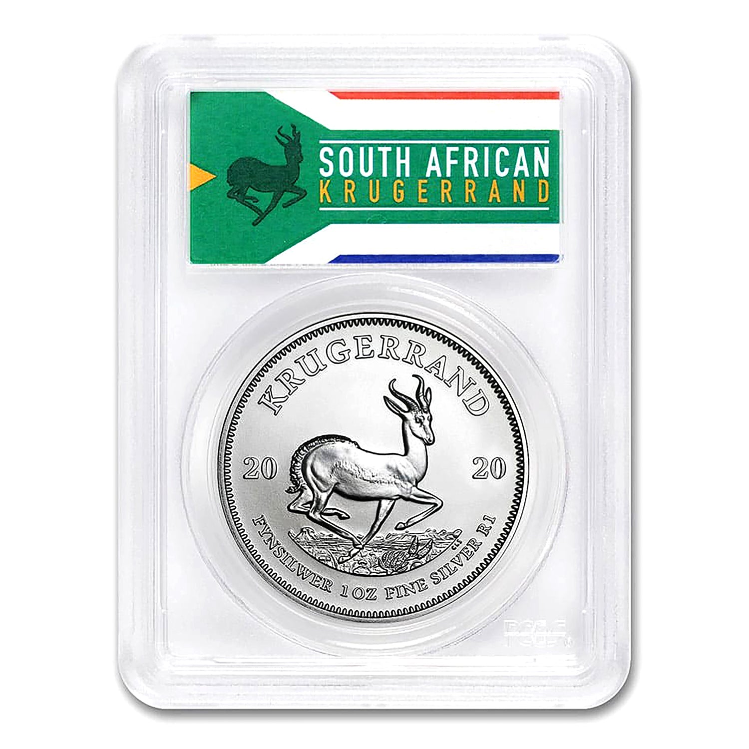 2020 South Africa .999 Silver Krugerrand 1 oz 1 Rand MS-70 PCGS - First Strike