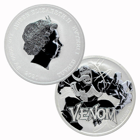 2020 Tuvalu $1 - 1 oz .9999 Silver Marvel Series Venom BU