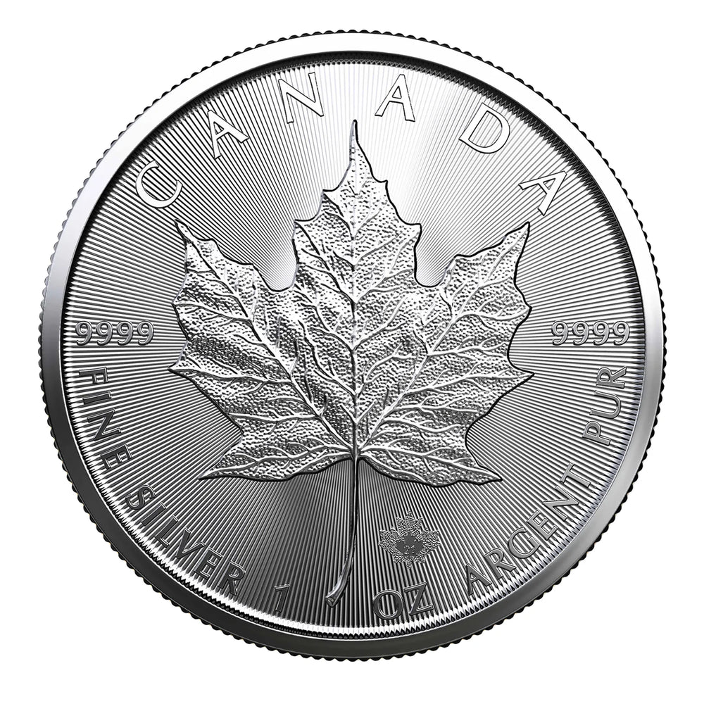 $5 Canadian Maple Leaf - 1 Troy Ounce .9999 Silver BU - Random Date
