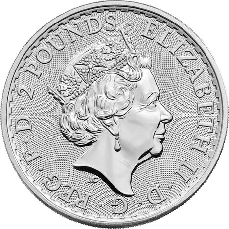 2022 Great Britain £2 Silver Britannia 1 oz .999 Brilliant Uncirculated BU