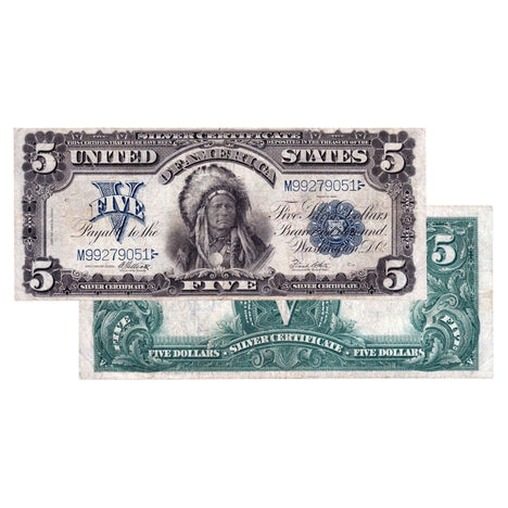 $5 - 1899 Indian Chief Large Silver Certificate - Extra Fine