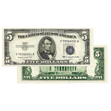 $5 - 1953 Blue Seal Silver Certificate - Uncirculated