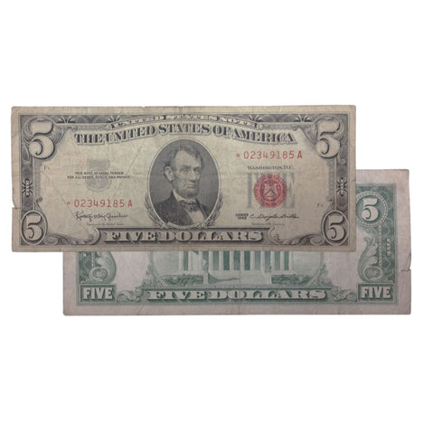 $5 - 1963 Red Seal FRN Star Note - Cull
