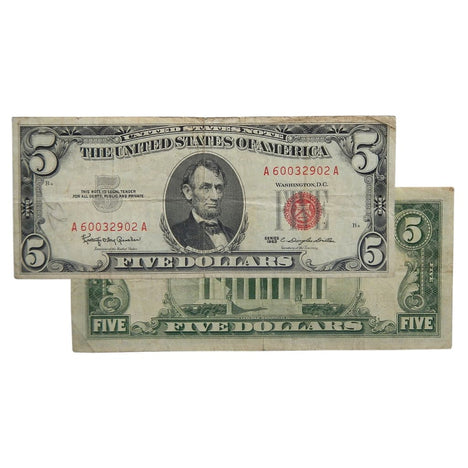 $5 - 1963 Red Seal FRN - Very Fine