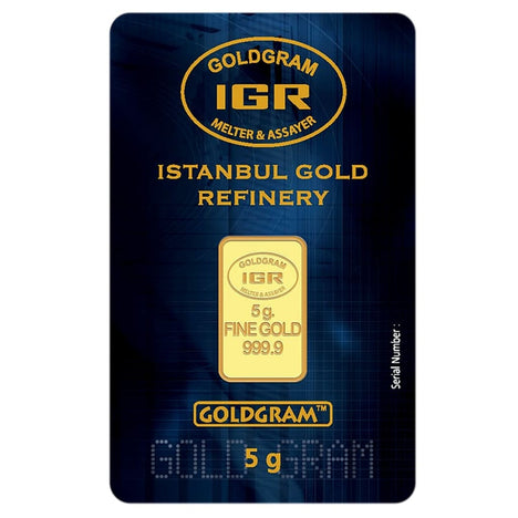 5 Gram .9999 Gold Bar - Istanbul Gold Refinery