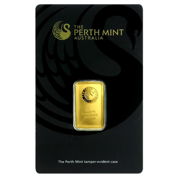 Perth Mint 5 Gram .9999 Gold Bar Great American Coin Company Great