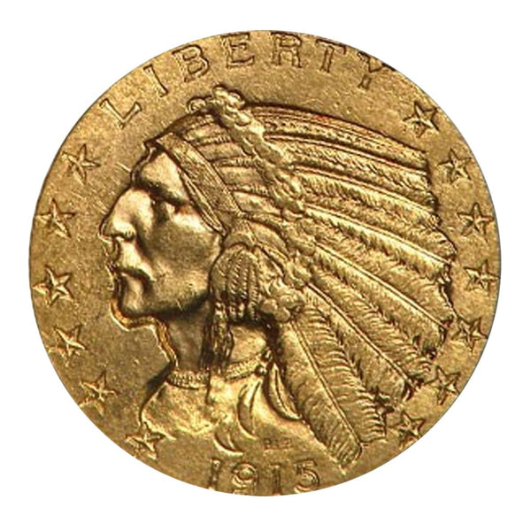 $5 Gold Indian Head Half Eagle (1908-1929) Uncirculated - Random Date