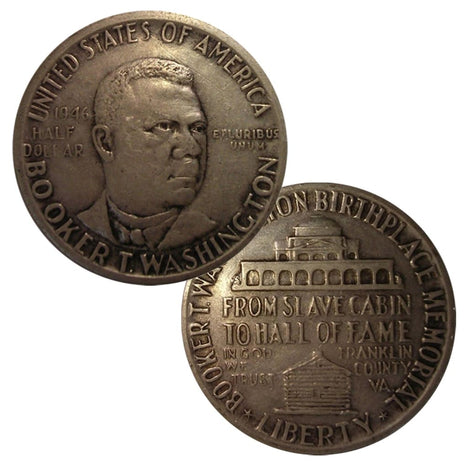 90% Silver Booker T Washington Commemorative Half Dollar - 1946-1951 Circulated