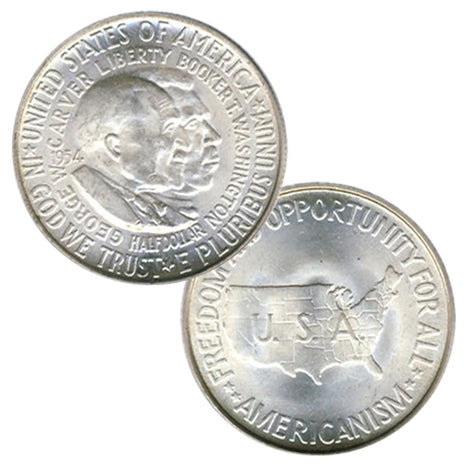 90% Silver George Washington Carver Commemorative Half Dollar - 1951-1954 Circulated