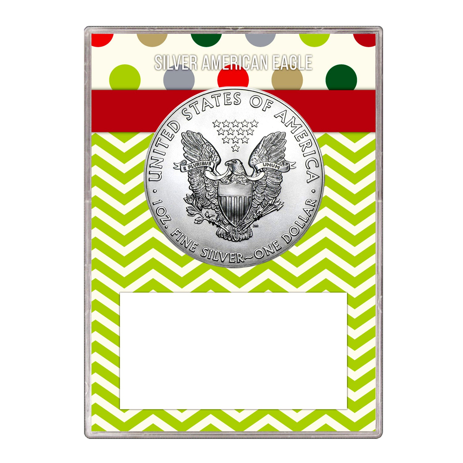 2020 $1 American Silver Eagle Gift Holder – Merry Christmas Design