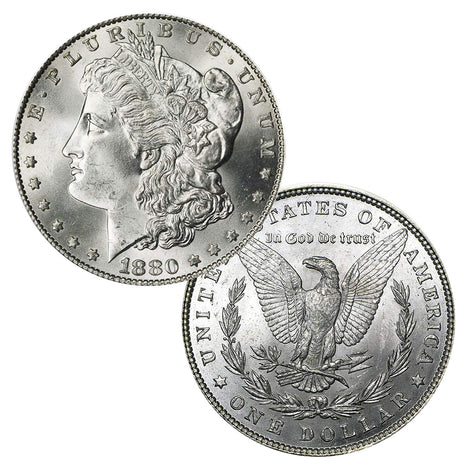 1880 P Morgan Silver Dollar Brilliant Uncirculated