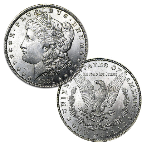 1881 P Morgan Silver Dollar Brilliant Uncirculated