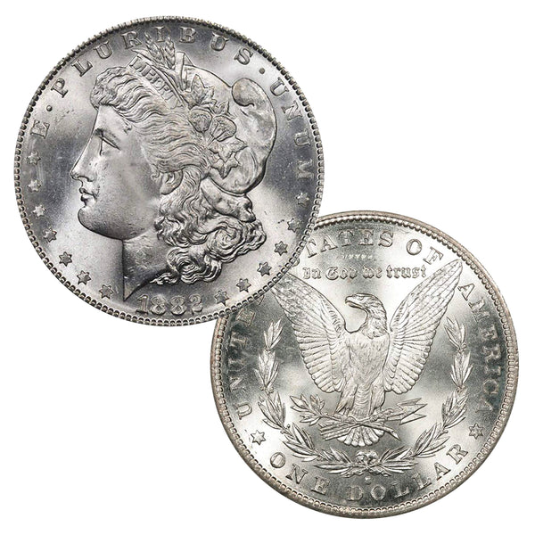 1882 S Morgan Silver Dollar Brilliant Uncirculated BU