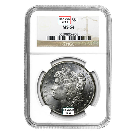 1878-1904 Morgan Dollar NGC Graded MS-64