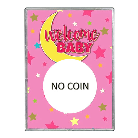 American Silver Eagle STM Holder - Welcome Baby Pink Design No Coin