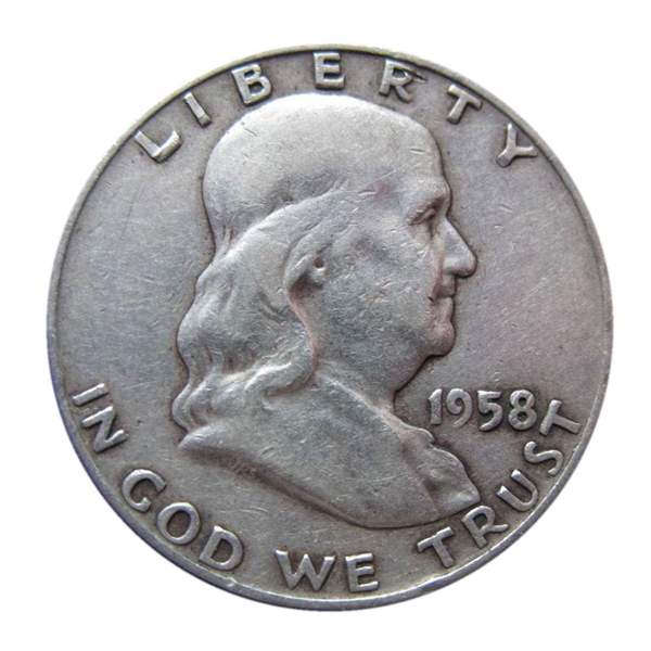 90% Silver Franklin Half Dollars Average Circulated