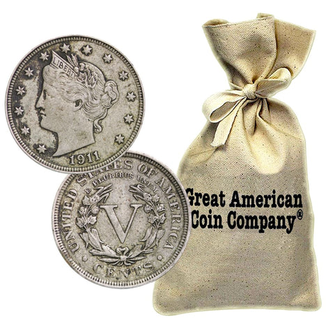 Bag of 500 Liberty Nickels Circulated Condition