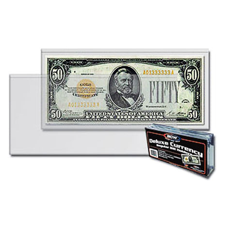 Deluxe BCW Regular Semi-Rigid Currency Banknote Holder