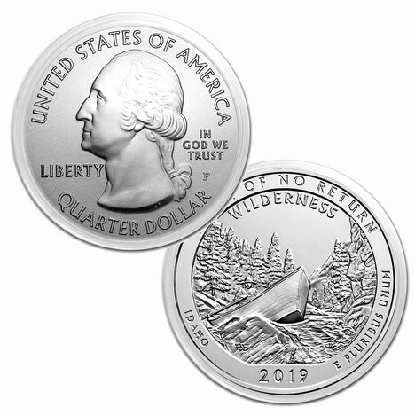 2019 $.25 5 oz Silver America the Beautiful Frank Church River of No Return Wild, Idaho