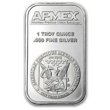 One Ounce .999 Fine Silver ApMex Bar