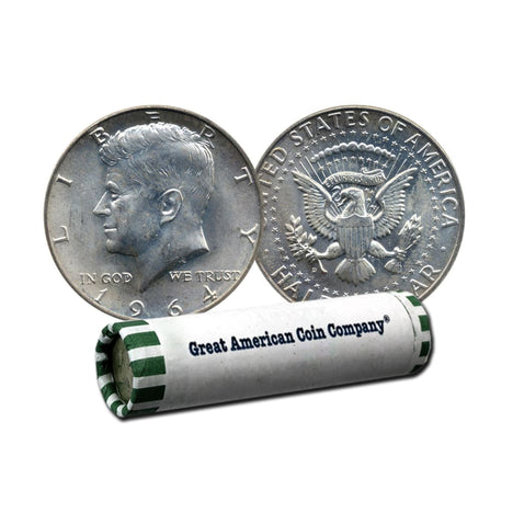 Roll of 20 - 90% Silver JFK Half Dollars $10 Face Circulated