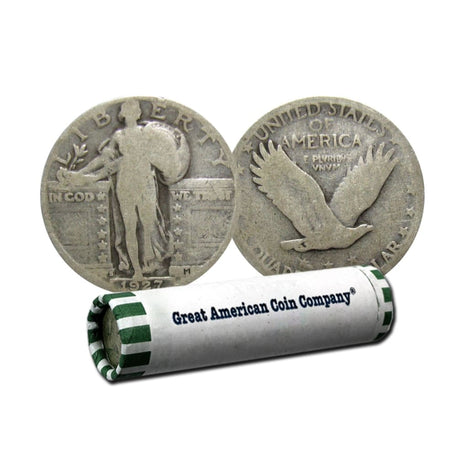 Roll of 40 - 90% Silver Standing Liberty Quarters $10 Face Circulated