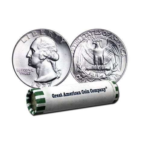 Roll of 40 - 90% Silver Washington Quarters $10 Face BU