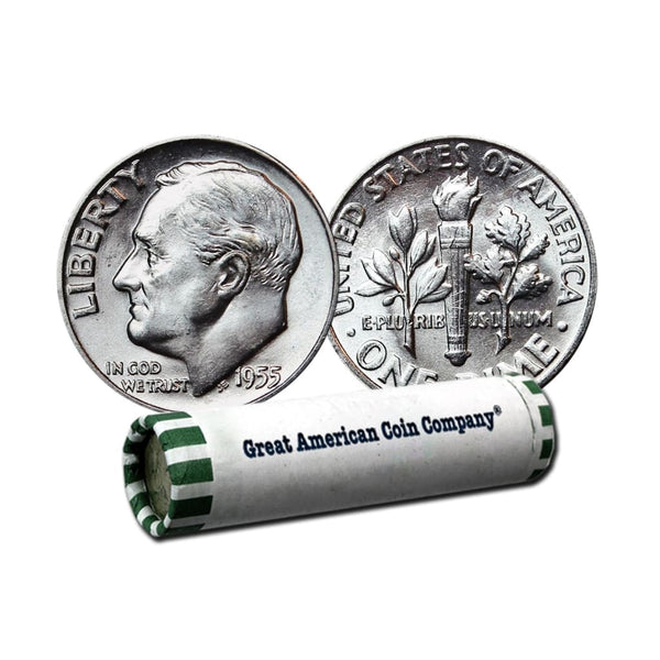 Roll of 50 - 90% Silver Roosevelt Dimes BU Mixed Dates | Great