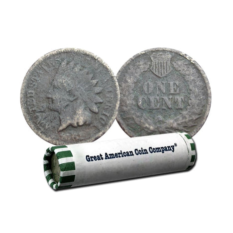 Roll of 50 CULL Indian Head Cents