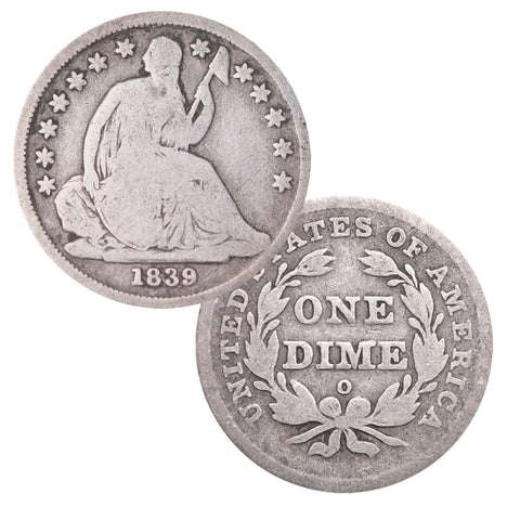 Seated Dime In Circulated Condition