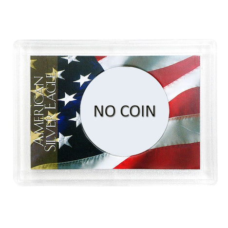 Silver American Eagle HE Harris Holder - NO COIN - American Flag Design